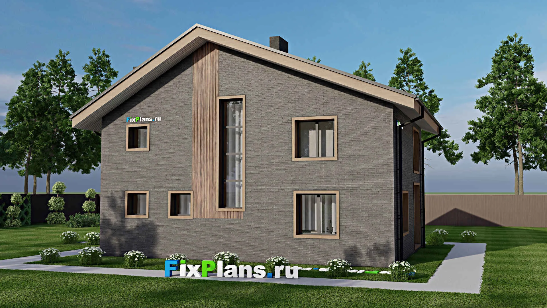 F-5363 - Планы дома с мансардой 9 на 12, площадью 130 м² с 2 спальнями