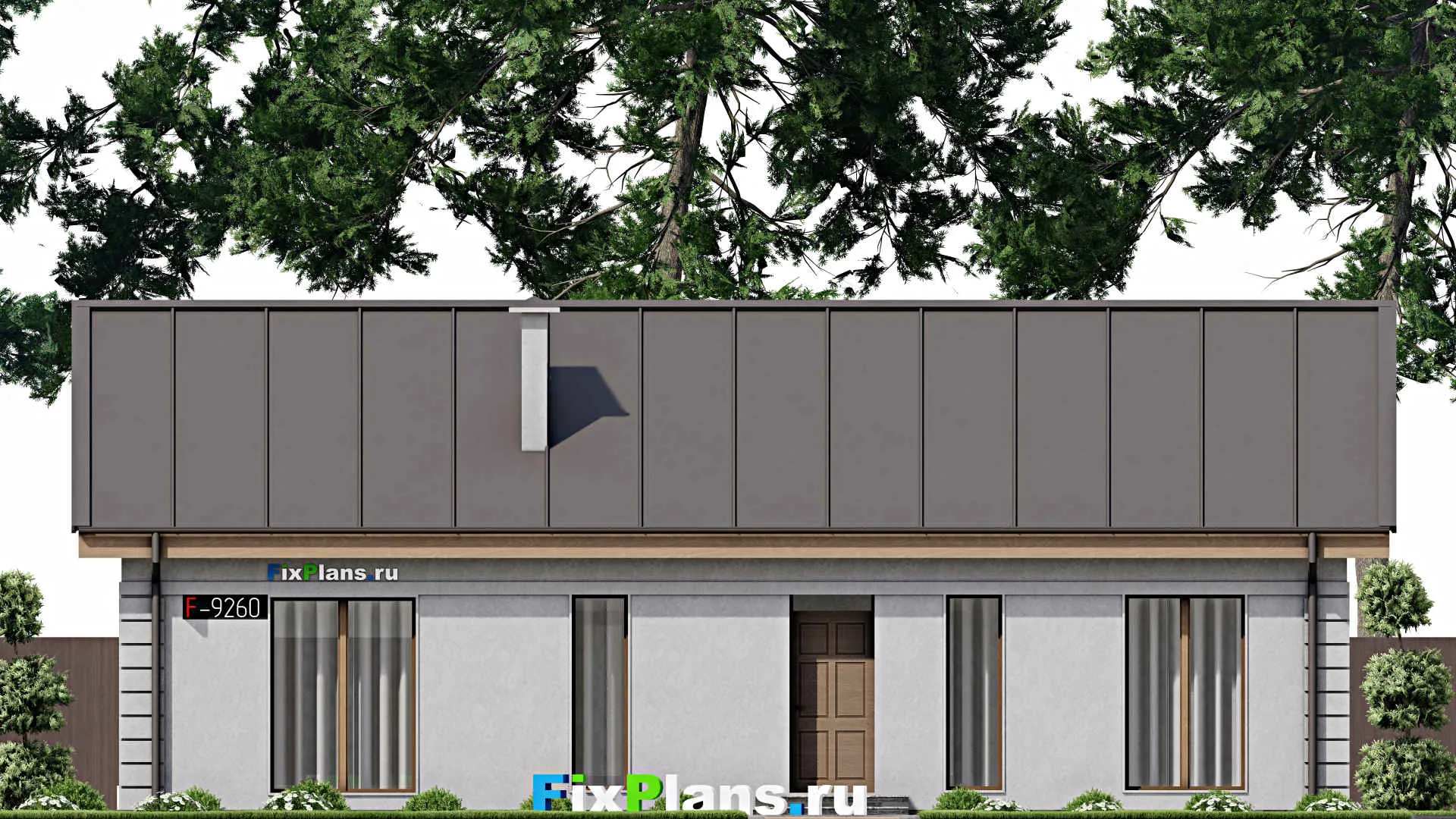 F-9260 - Проект одноэтажного дома 9 на 15, площадью 100 м² с 3 спальнями