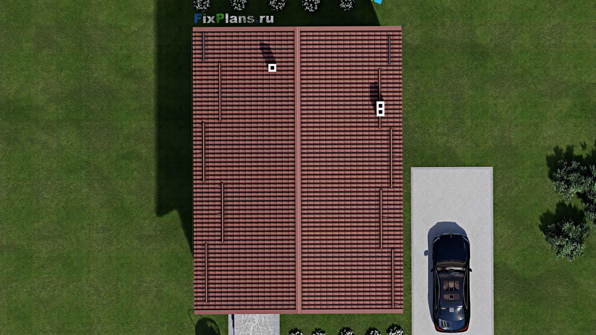 F-2276 - Планы дома с мансардой 9 на 13, площадью 150 м² с 1 спальнями