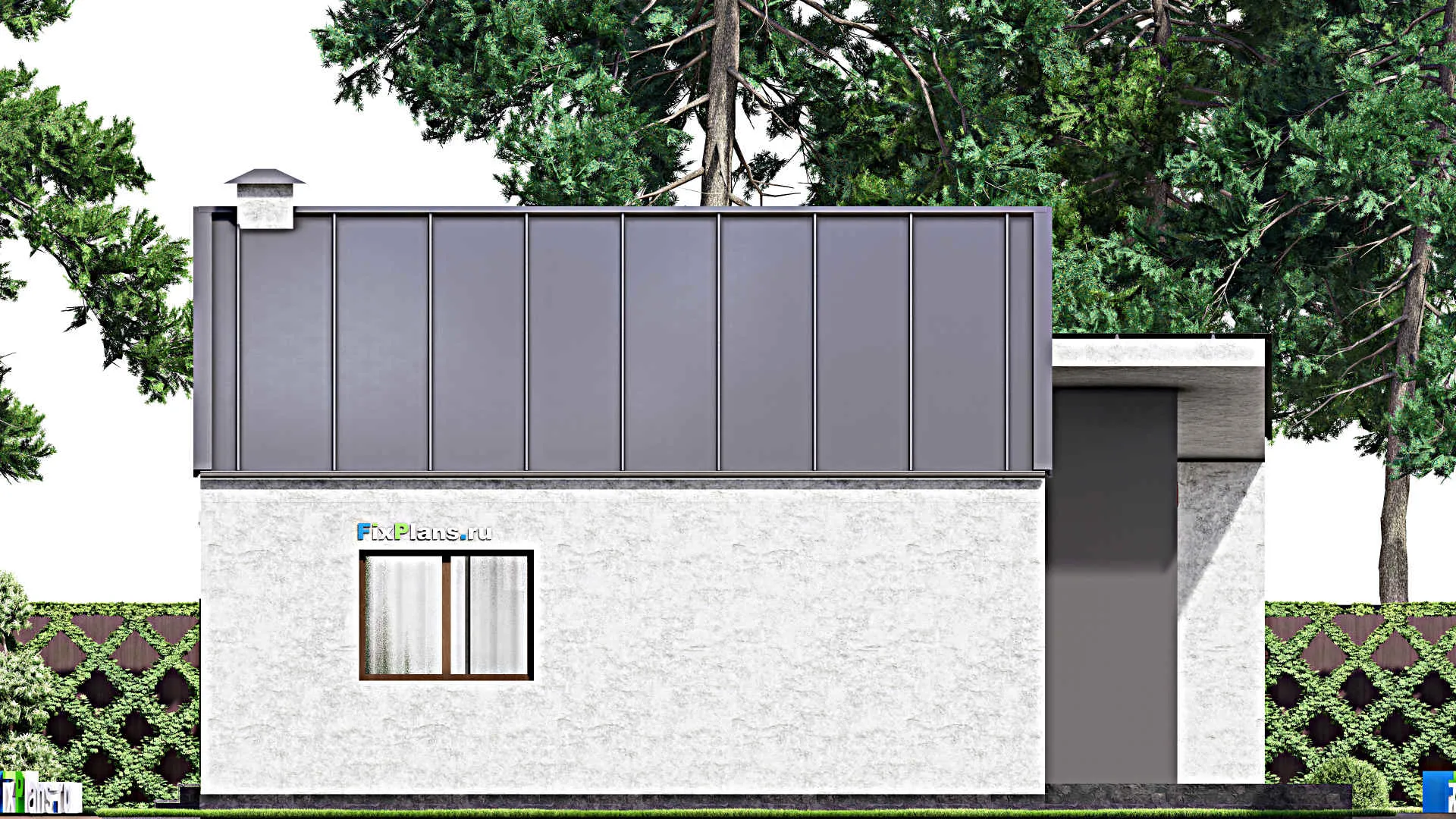 F-14831 - Проект одноэтажного дома 14 на 16, площадью 170 м² с террасой и 3 спальнями