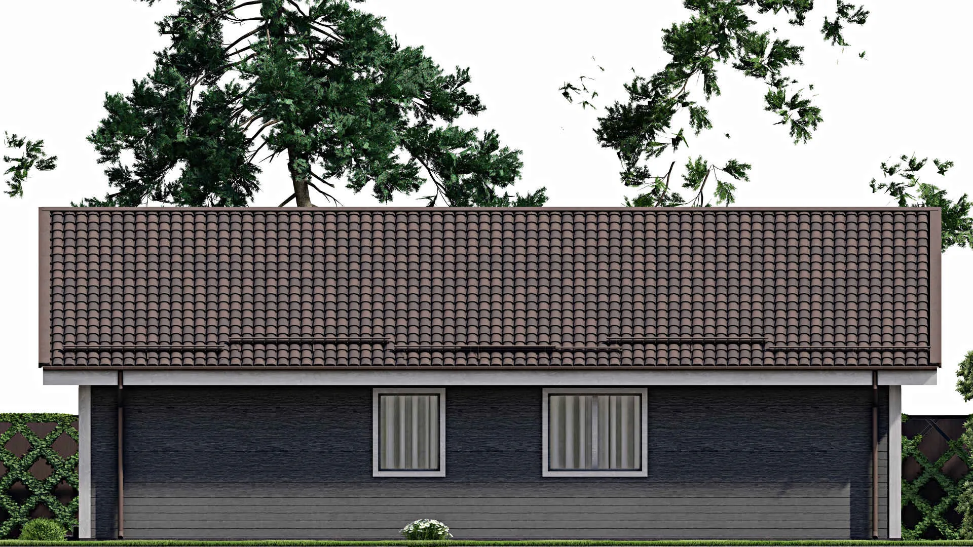 F-10061 - План одноэтажного дома 11 на 16, площадью 130 м² с 3 спальнями