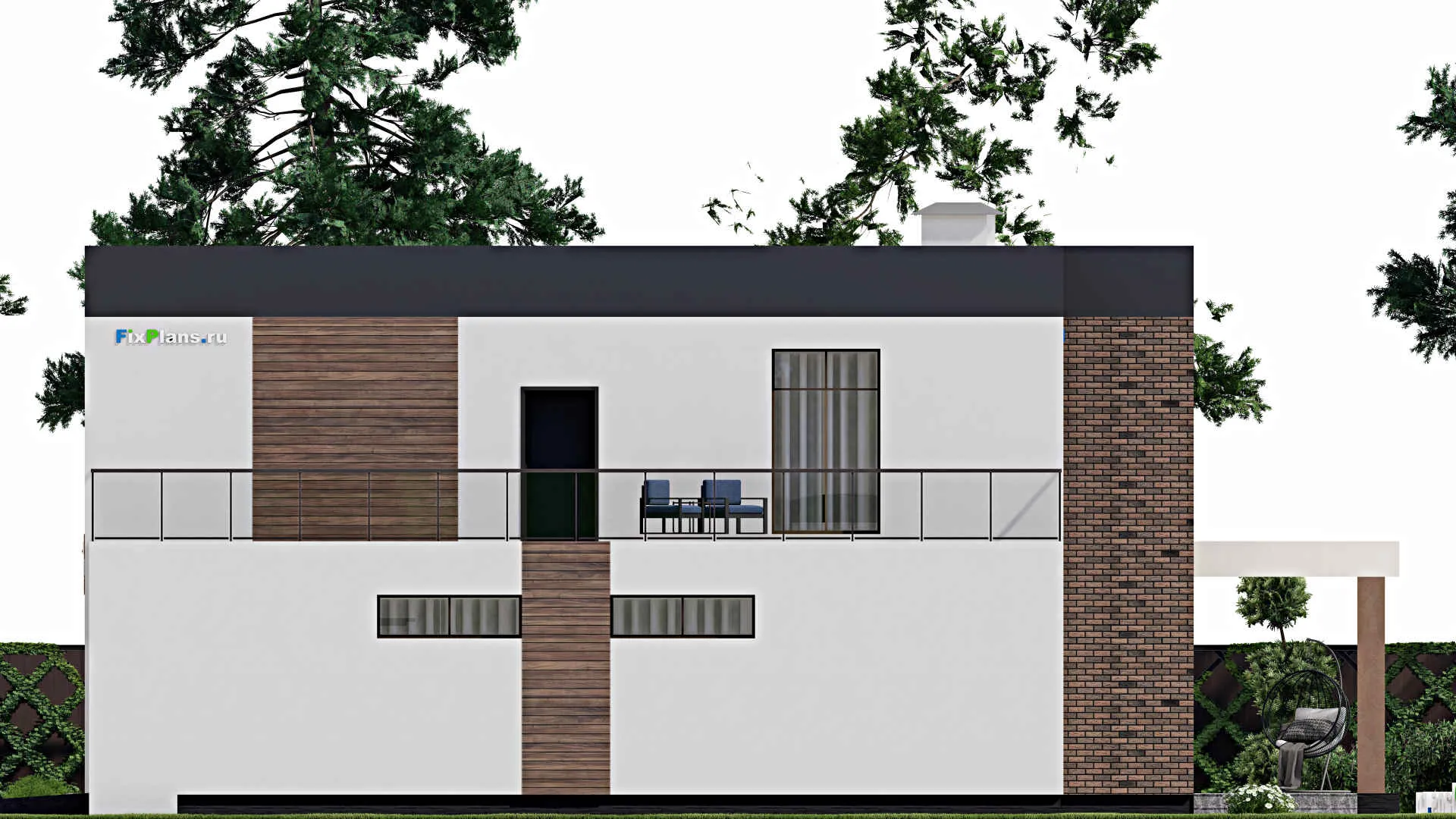 F-10718 - Проект двухэтажного дома 19 на 20, площадью 470 м² с 3 спальнями