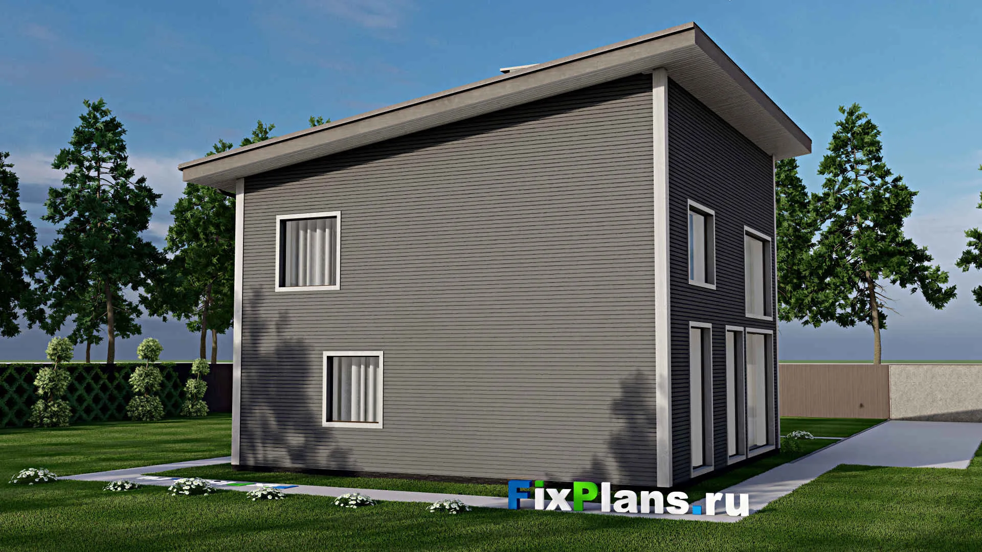 F-7235 - Проект дома с мансардой 11 на 13, площадью 160 м² с 4 спальнями