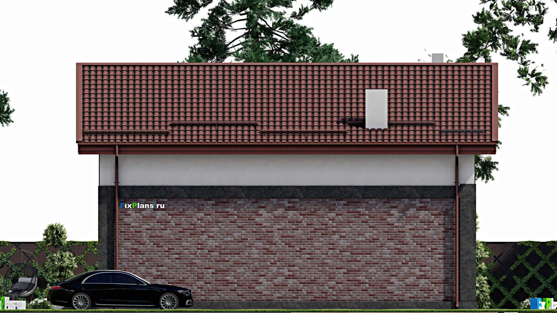 F-2276 - Планы дома с мансардой 9 на 13, площадью 150 м² с 1 спальнями