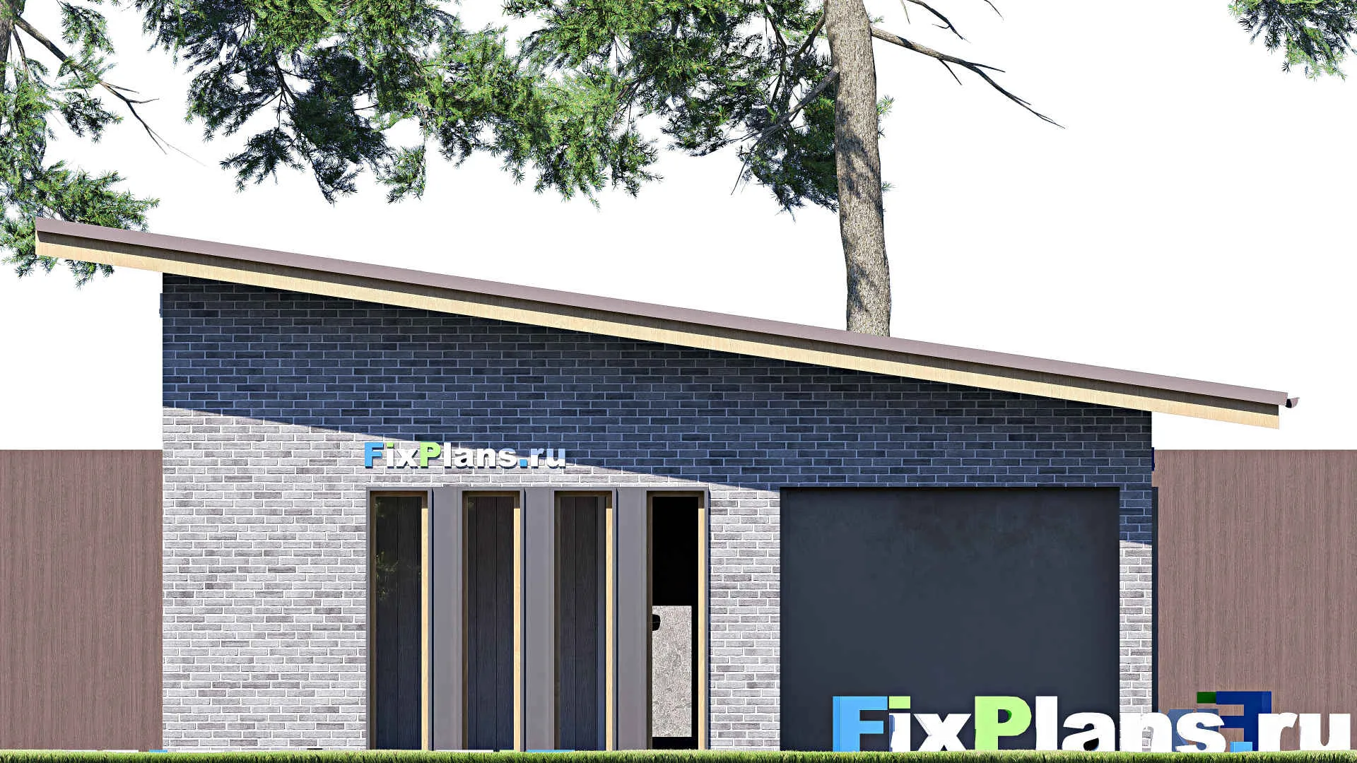 F-21068 - Проект гаража 8 на 9, площадью 60 м² на 2 машиноместа