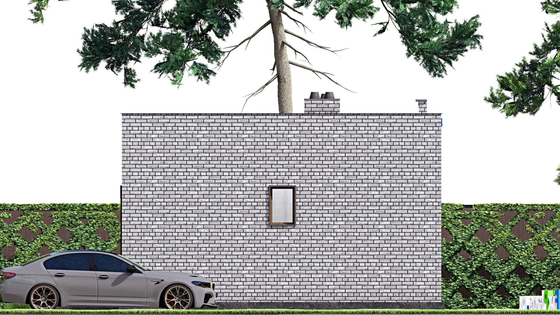 F-15146 - Проект бани 8 на 13, площадью 80 м² с комнатой отдыха, терассой и санузлом