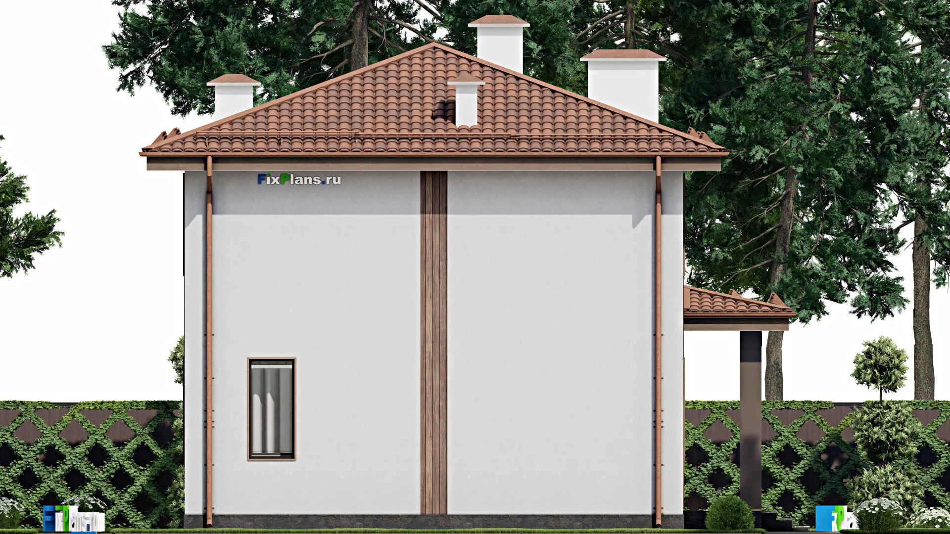 F-7226 - Проект двухэтажного дома 11 на 16, площадью 220 м² с балконом и 10 спальнями