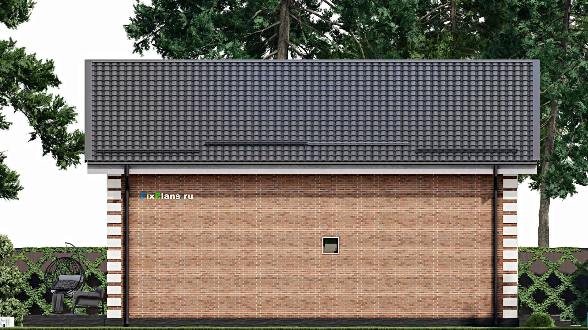 F-4571 - Планы дома с мансардой 12 на 13, площадью 240 м² с террасой и 4 спальнями