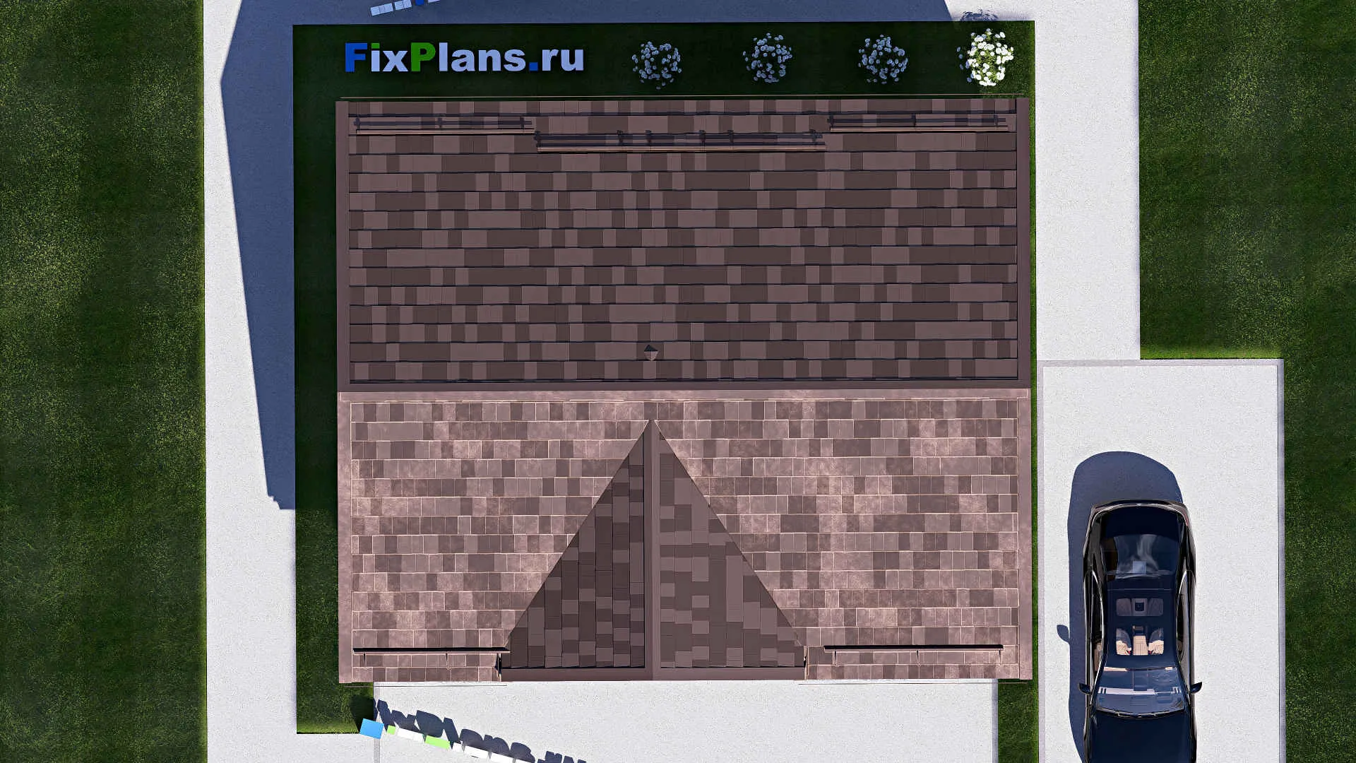 F-18575 - Проект одноэтажного дома 9 на 11, площадью 80 м² с 2 спальнями