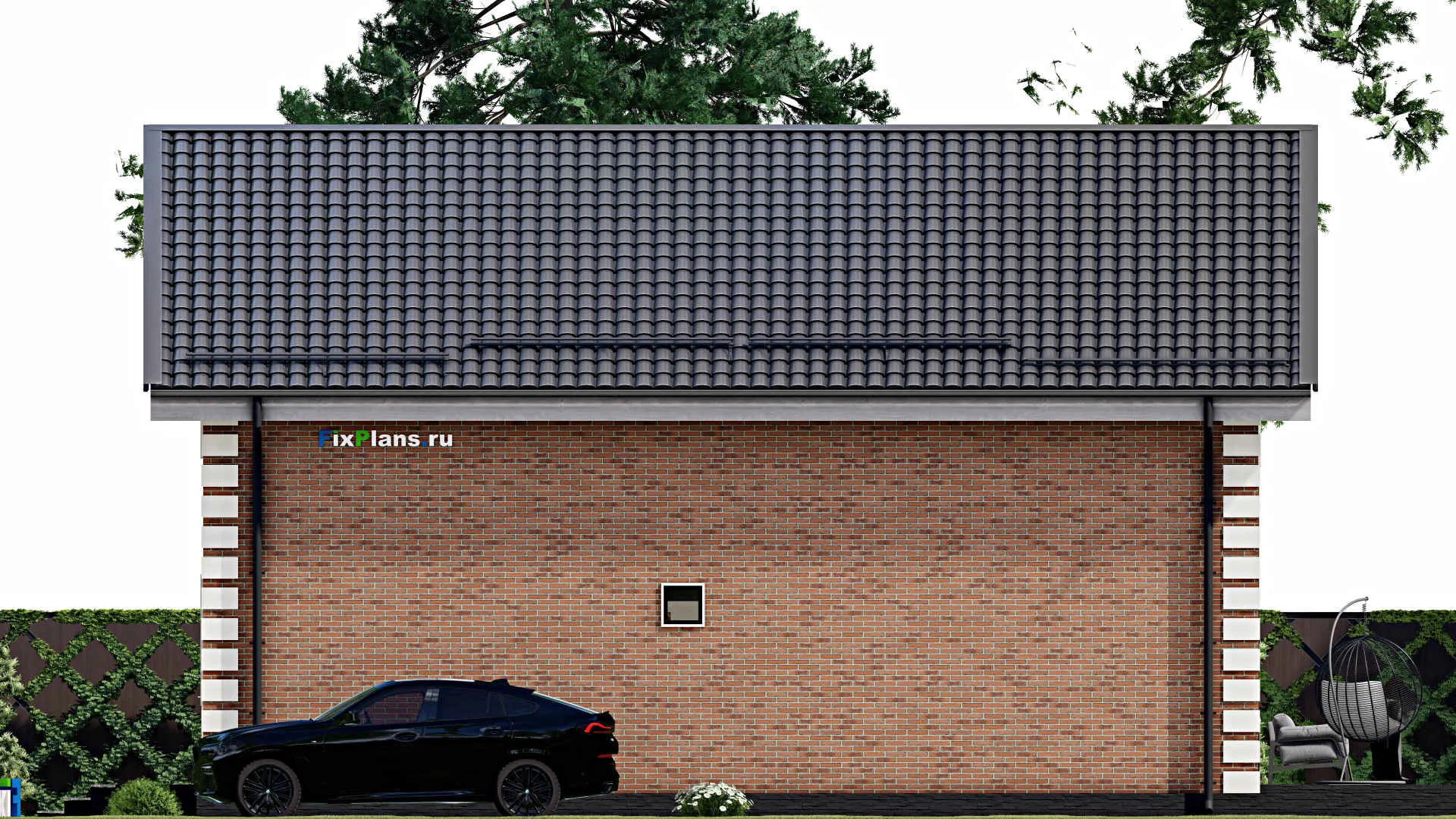 F-4571 - Планы дома с мансардой 12 на 13, площадью 240 м² с террасой и 4 спальнями