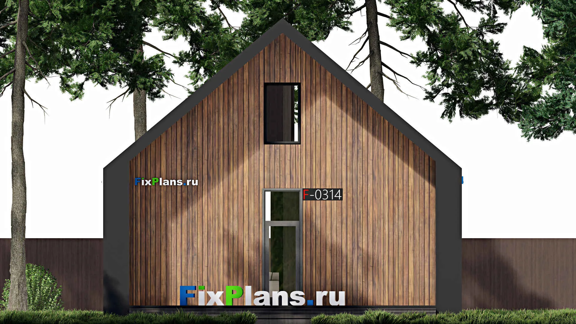 F-0314 - Проект дома с мансардой 9 на 12, площадью 140 м² с террасой и 3 спальнями